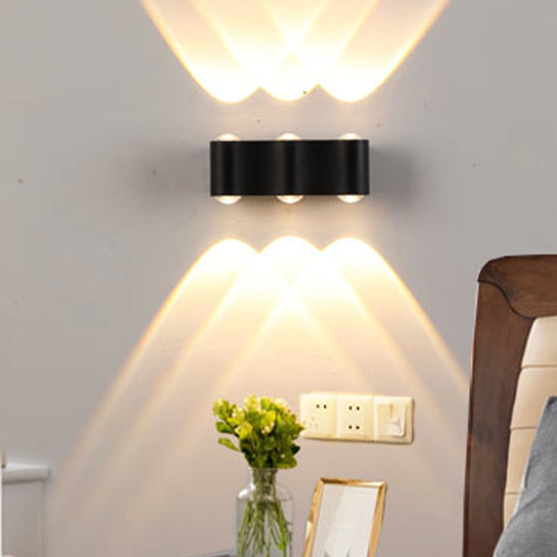 Contemporary Aluminum Wall Light 2.5" High Multi Light Wall Washer for Outdoors