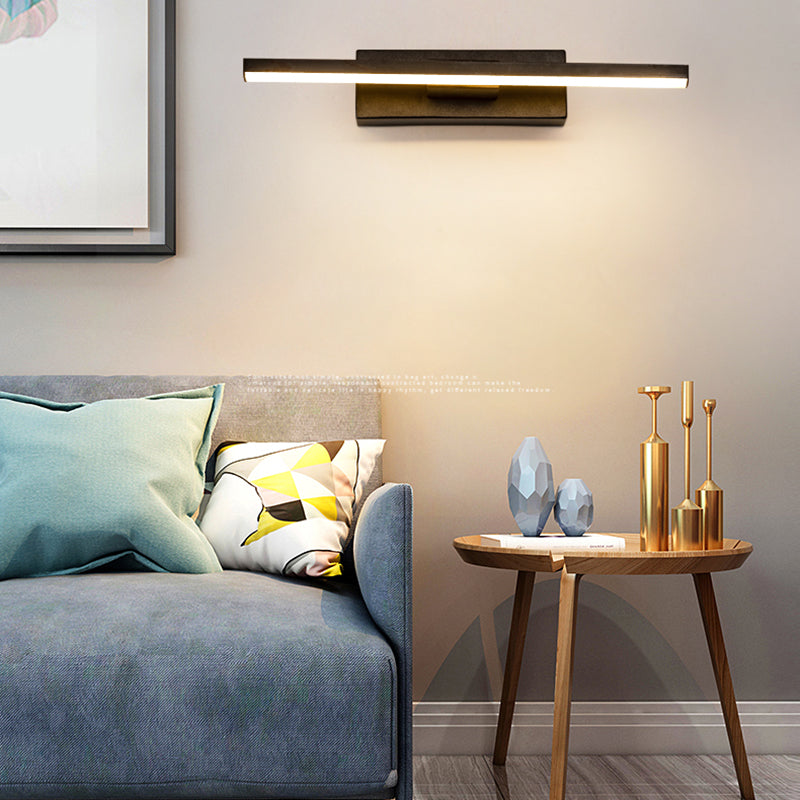 Modern Style Metal Wall Light Strip Rotatable LED Wall Sconce for Bedroom