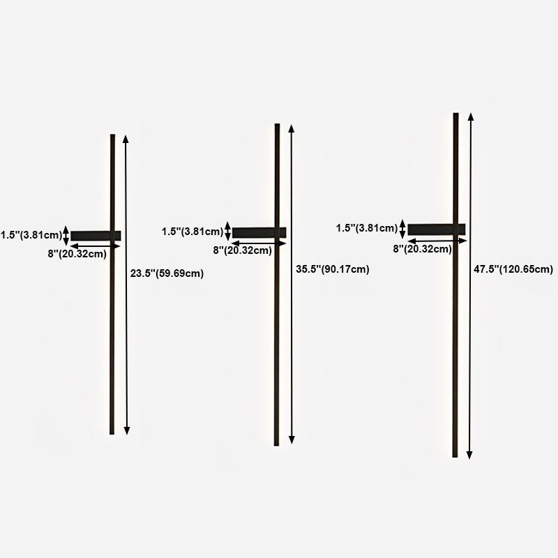 Metal Linear Shade Wall Sconce Modern Style 2 Lights Wall Mounted Light