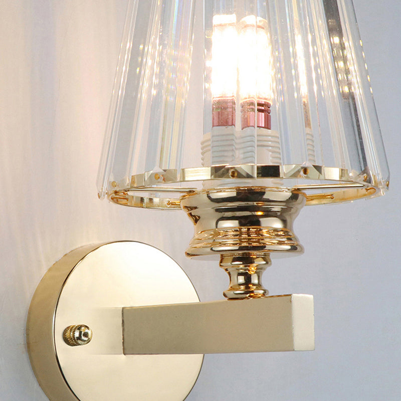 Modern Style Wall Light Geometric 1 Light Wall Sconce with Crystal for Living Room