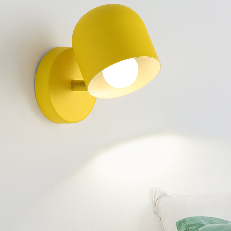 Geometric Metal Wall Sconce Modern Nordic Macaron Single Light Wall Mounted Light