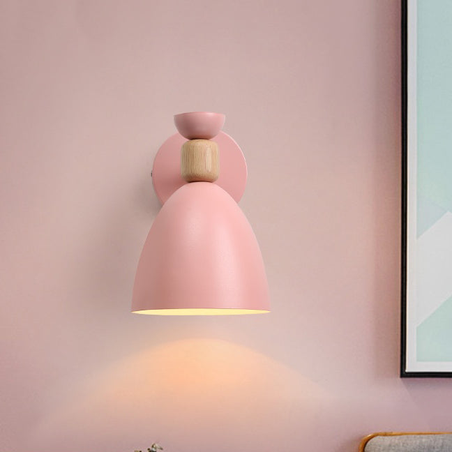 Geometric Metal Wall Sconce Modern Nordic Macaron 1 Light Wall Mounted Light