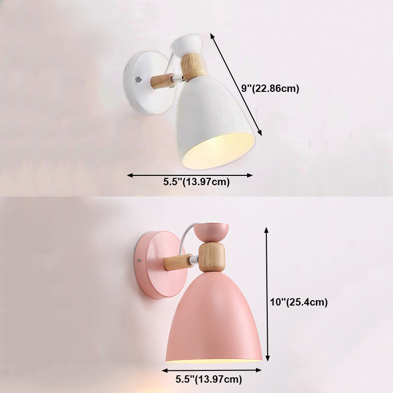 Geometric Metal Wall Sconce Modern Nordic Macaron 1 Light Wall Mounted Light