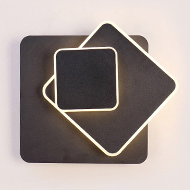 2 Lights LED Wall Mount Light Modern Simple Wall Light with Acrylic Shade for Living Room