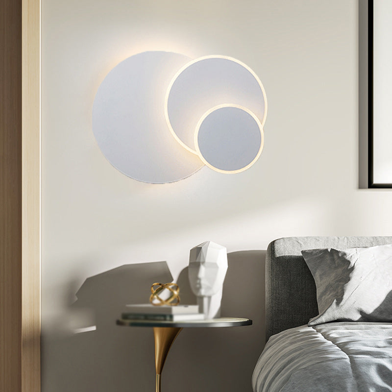 2 Lights LED Wall Mount Light Modern Simple Wall Light with Acrylic Shade for Living Room