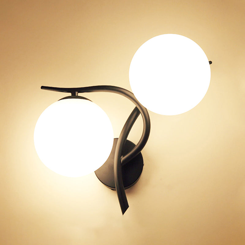 Modern Style Glass Wall Lamp Living Room Wall Mounted Light Fixture