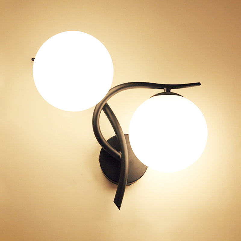 Modern Style Glass Wall Lamp Living Room Wall Mounted Light Fixture