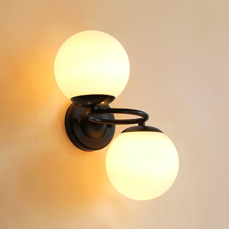 Modern Style Glass Wall Lamp Living Room Wall Mounted Light Fixture