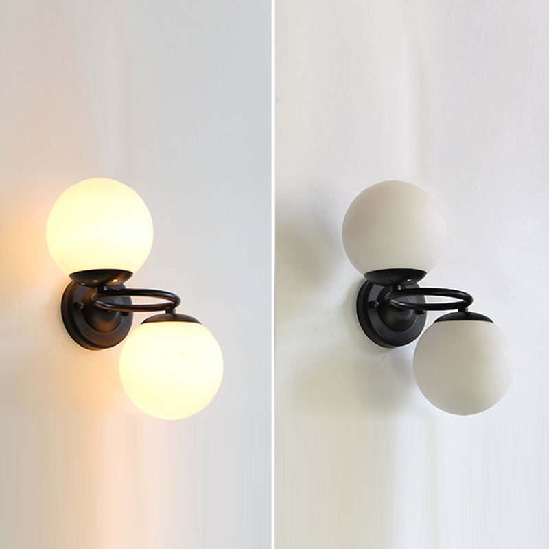 Modern Style Glass Wall Lamp Living Room Wall Mounted Light Fixture