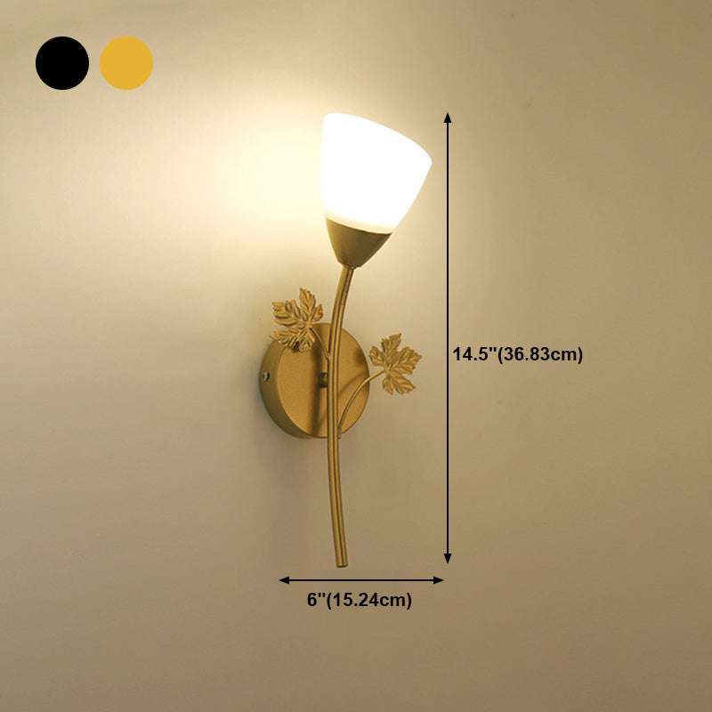 Modern Style Glass Wall Lamp Living Room Wall Mounted Light Fixture