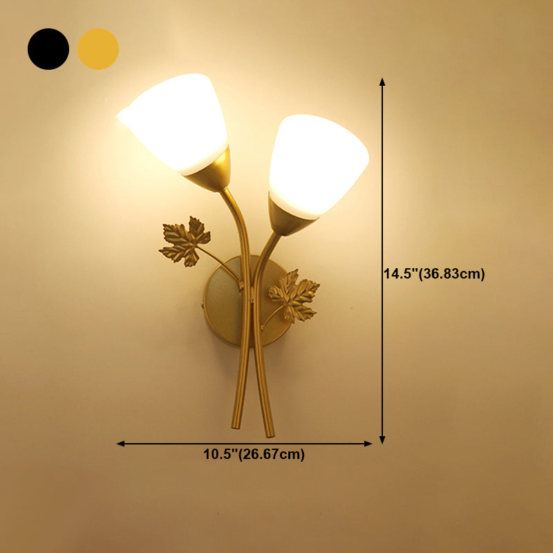 Modern Style Glass Wall Lamp Living Room Wall Mounted Light Fixture