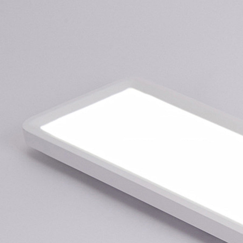 Metal Square Shape Wall Light Modern Style 1-Light Wall Mounted Light Fixture in White