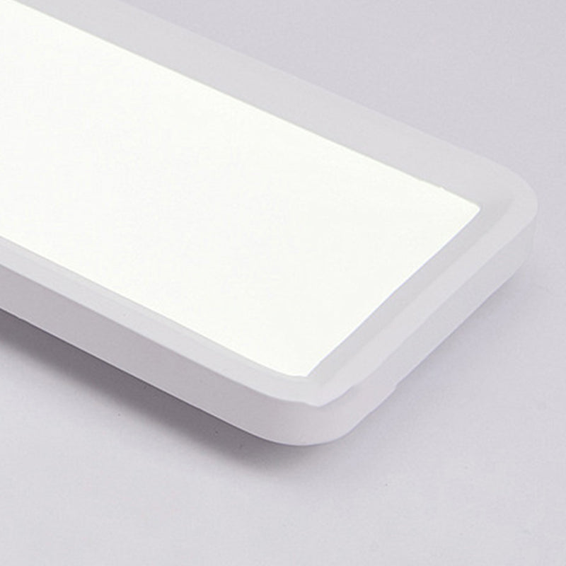 Metal Square Shape Wall Light Modern Style 1-Light Wall Mounted Light Fixture in White