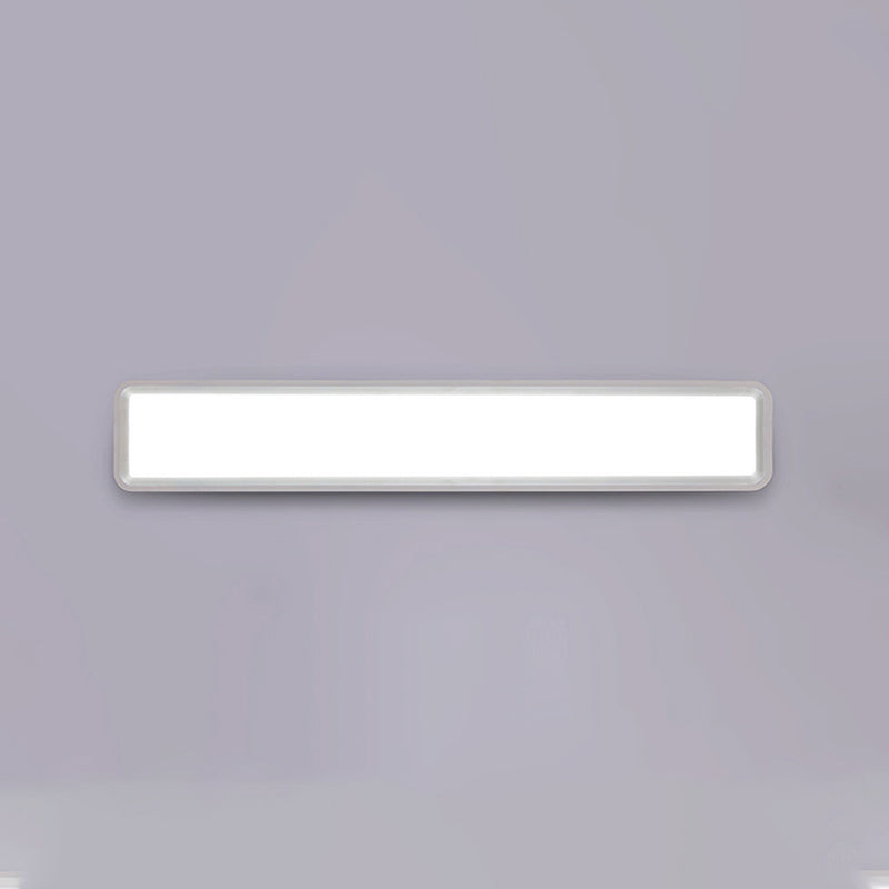 Metal Square Shape Wall Light Modern Style 1-Light Wall Mounted Light Fixture in White