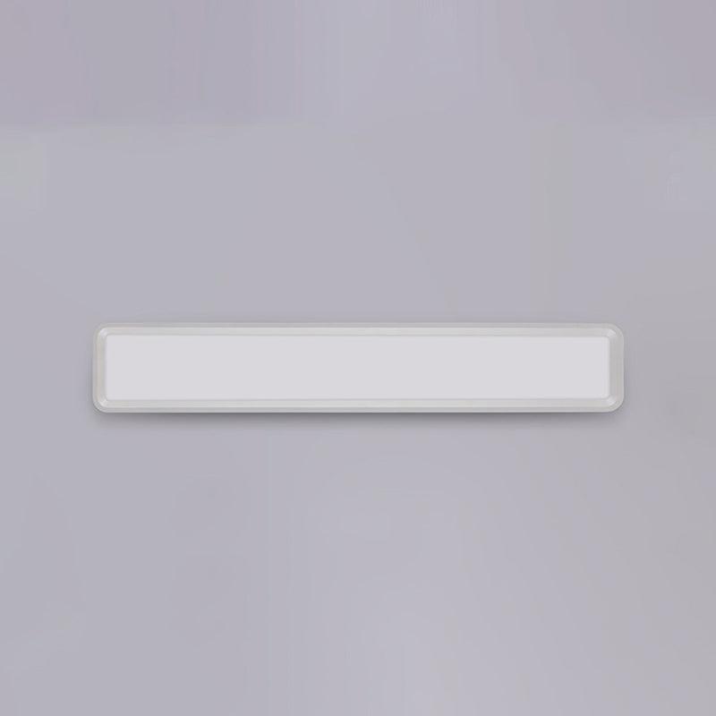 Metal Square Shape Wall Light Modern Style 1-Light Wall Mounted Light Fixture in White