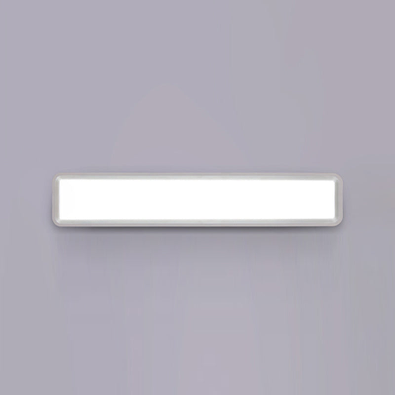 Metal Square Shape Wall Light Modern Style 1-Light Wall Mounted Light Fixture in White