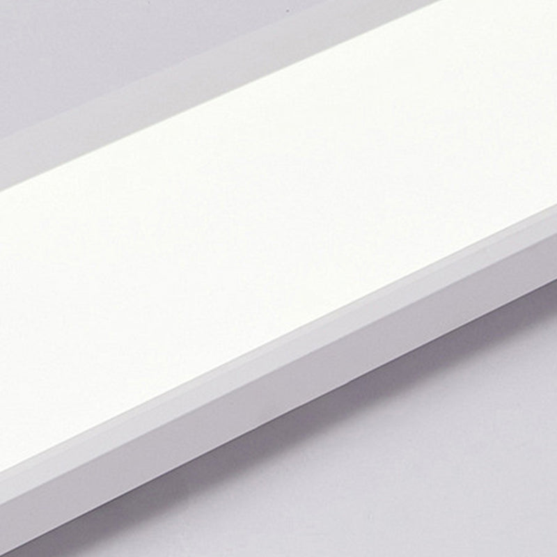 Metal Square Shape Wall Light Modern Style 1-Light Wall Mounted Light Fixture in White