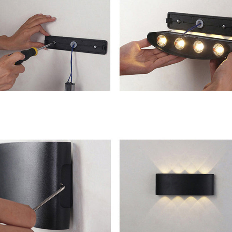 Multi Lights Geometric Wall Washer Sconce Modern Style Metal Wall Lighting Ideas