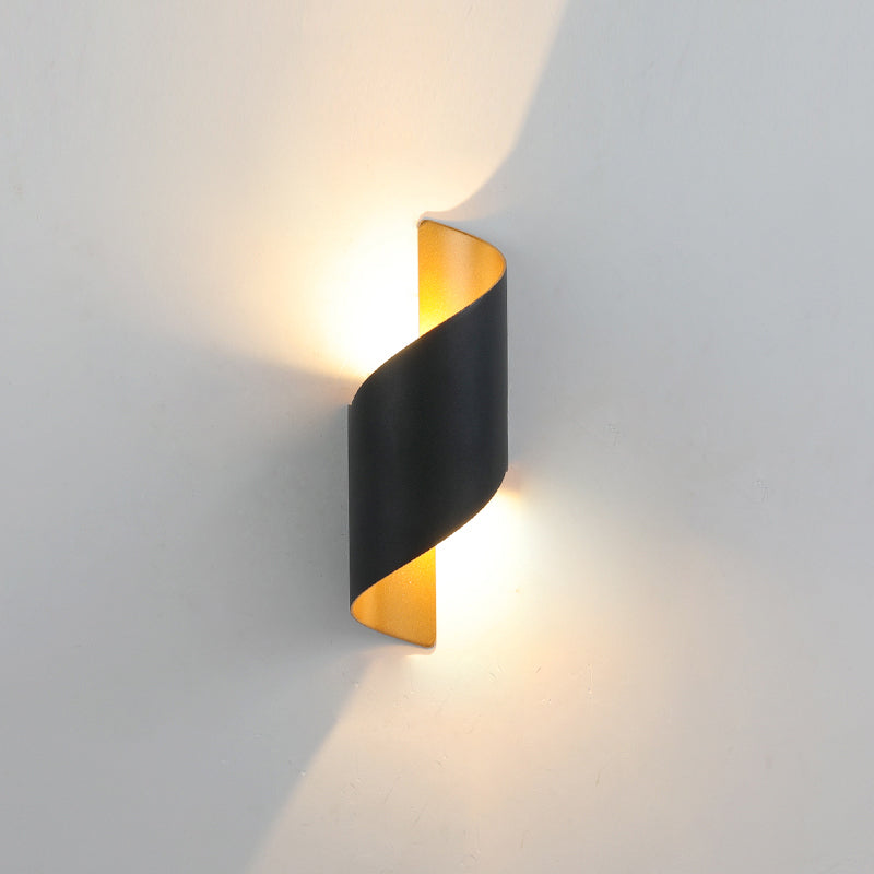 2 Lights Curved Wall Washer Sconce Modern Style Metal Wall Lighting Ideas