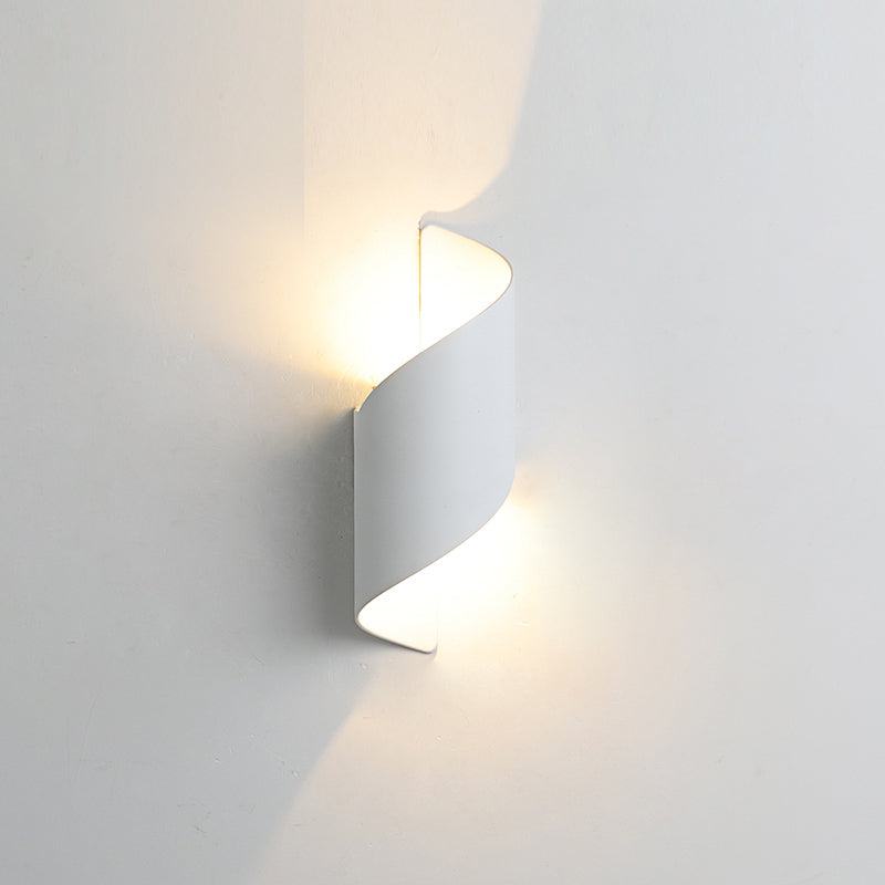 2 Lights Curved Wall Washer Sconce Modern Style Metal Wall Lighting Ideas