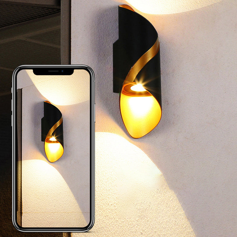 2 Lights Curved Wall Washer Sconce Modern Style Metal Wall Lighting Ideas