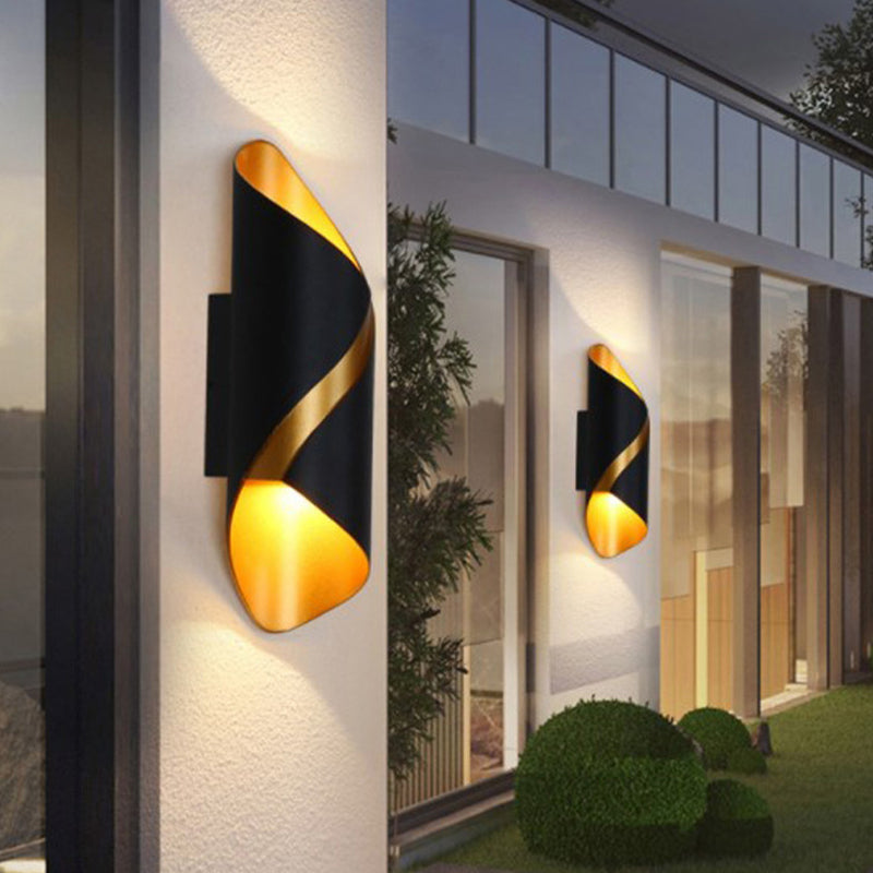 2 Lights Curved Wall Washer Sconce Modern Style Metal Wall Lighting Ideas