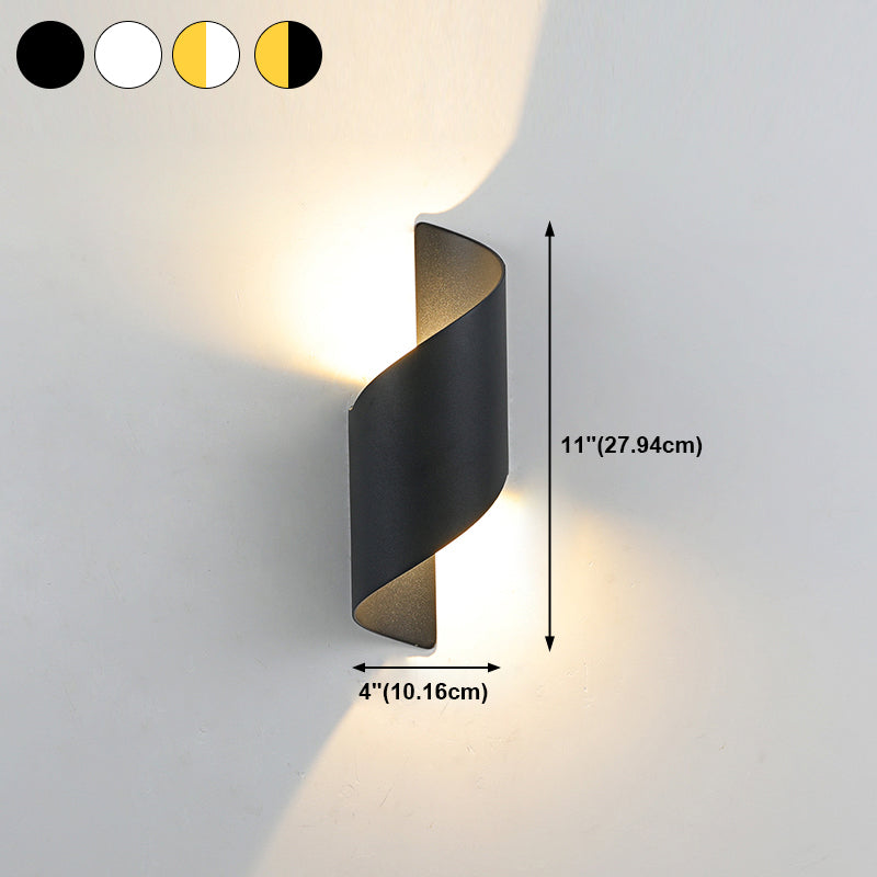 2 Lights Curved Wall Washer Sconce Modern Style Metal Wall Lighting Ideas