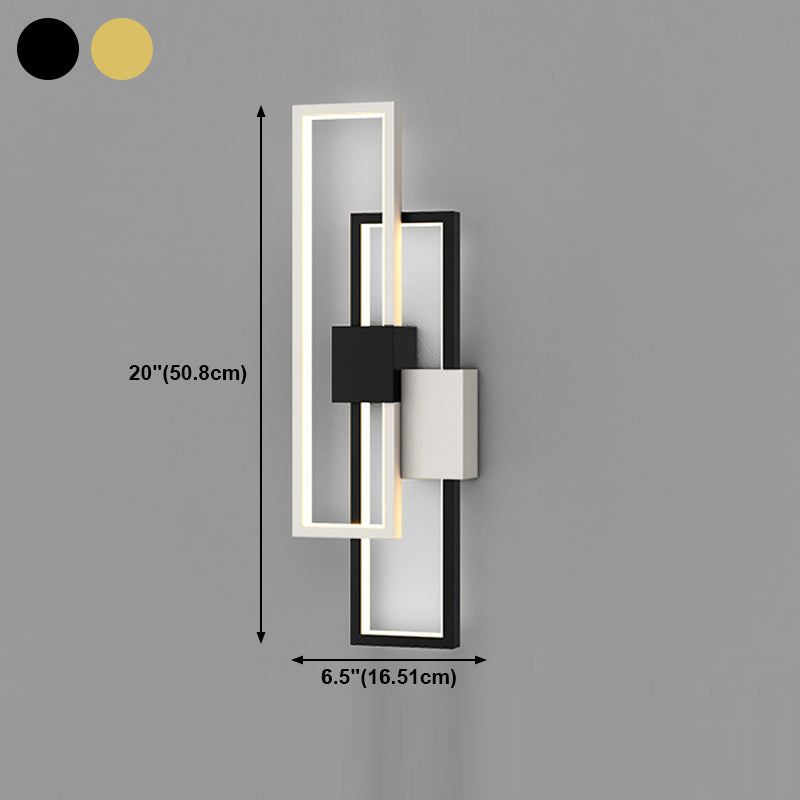 Metal Geometric Shape Wall Light Modern Style Multi Lights Wall Mounted Light Fixture