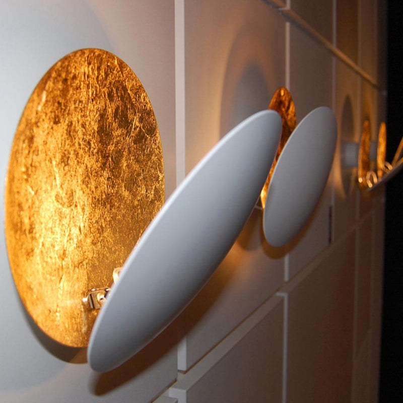 1-Light Wall Sconce Modern Led Wall Mount Lamp with Metal Shade for Living Room