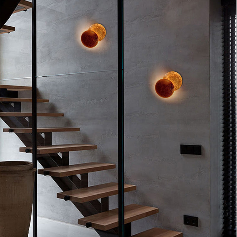 1-Light Wall Sconce Modern Led Wall Mount Lamp with Metal Shade for Living Room