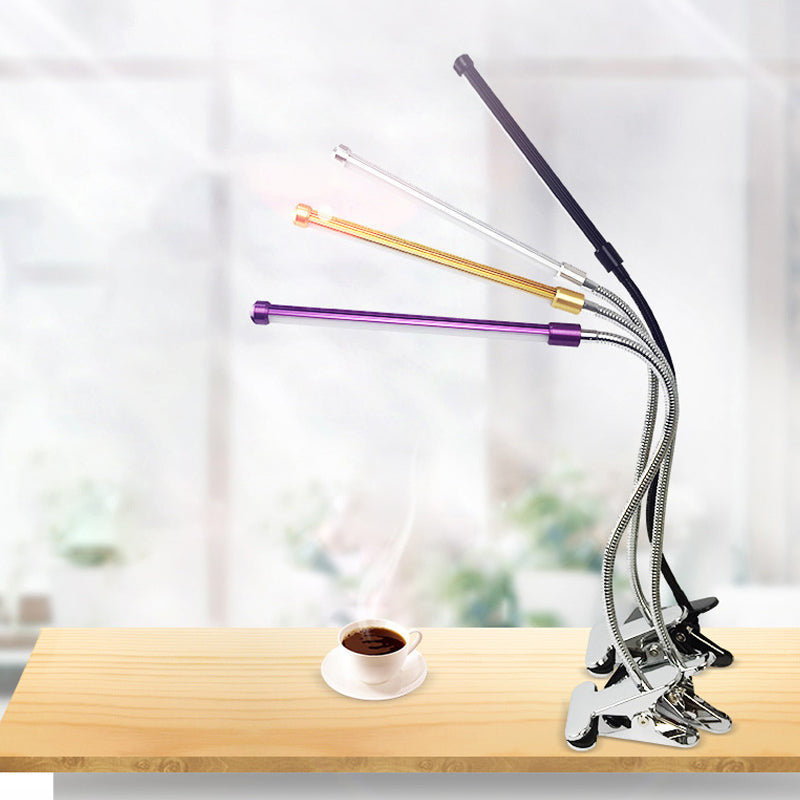 Modern Style Linear Shape Table Light Metal 1 Light Nightstand Lamps for Bedside