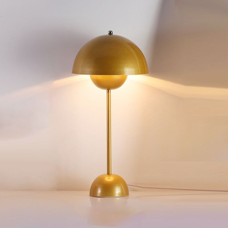 Dome Nightstand Lamp Modern Style Metal Single Light Table Light