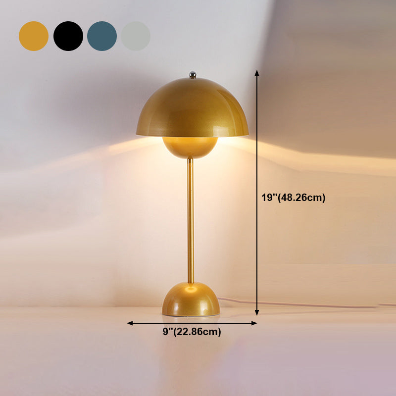 Dome Nightstand Lamp Modern Style Metal Single Light Table Light