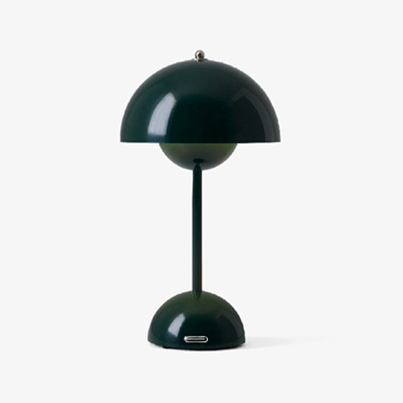 Modern Style Drum Shape Table Light Metal 1 Light Nightstand Lamps for Bedside