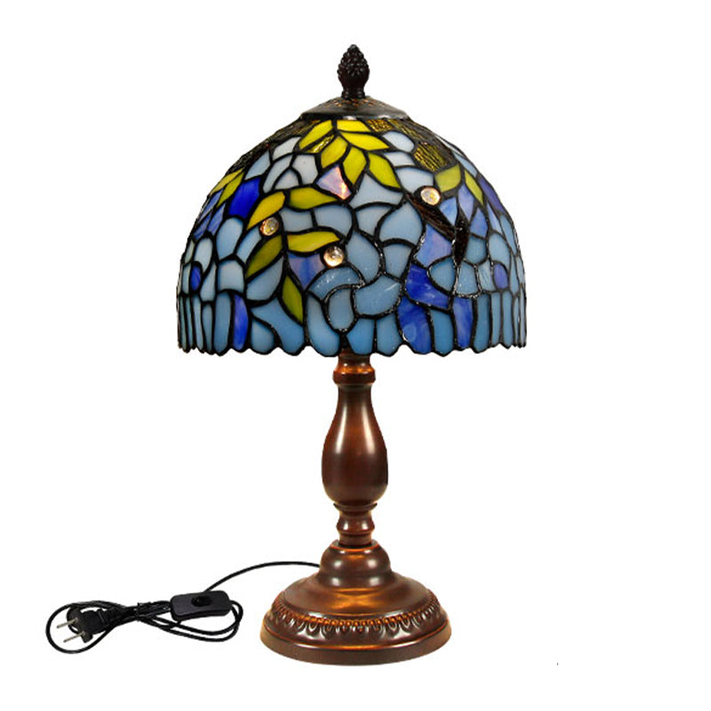 Glass Geometric Night Table Lamps Tiffany Style 1 Light Table Lamp