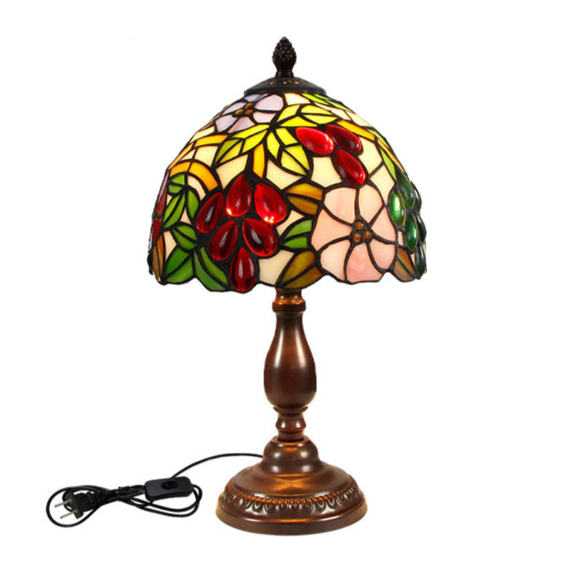 Glass Geometric Night Table Lamps Tiffany Style 1 Light Table Lamp