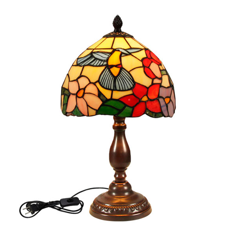 Glass Geometric Night Table Lamps Tiffany Style 1 Light Table Lamp