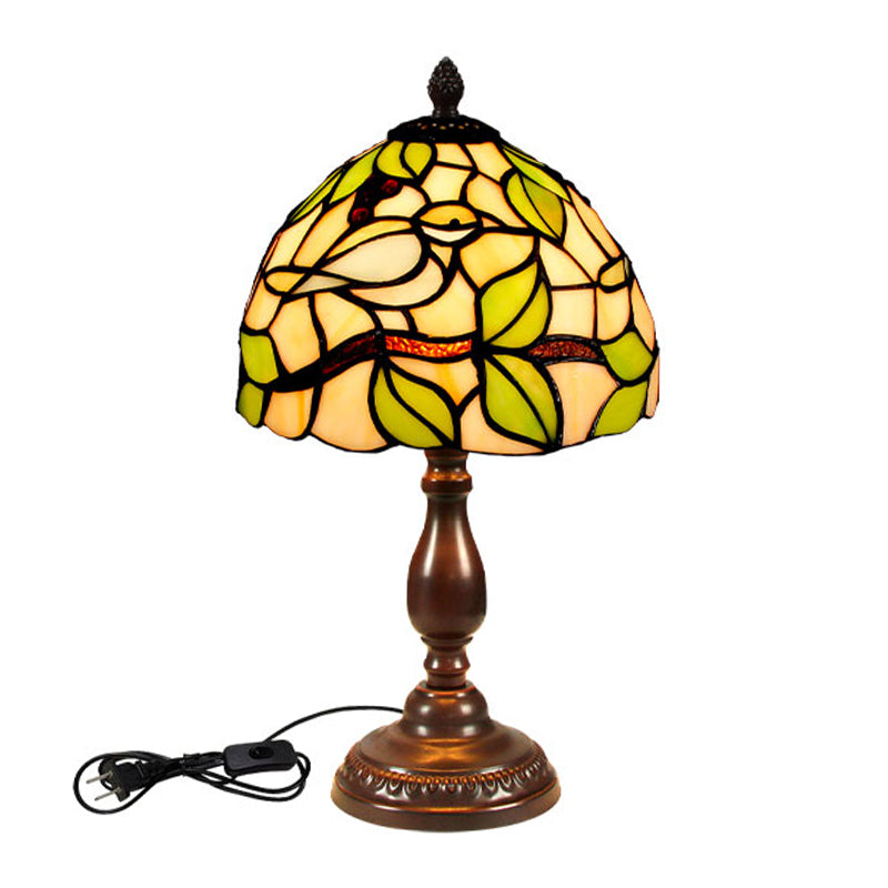 Glass Geometric Night Table Lamps Tiffany Style 1 Light Table Lamp