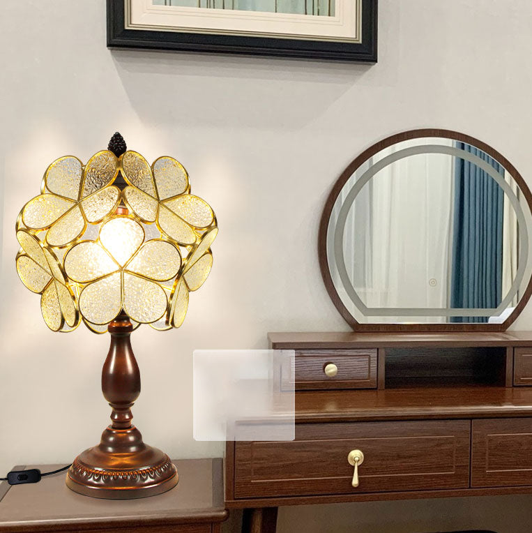 Glass Geometric Night Table Lamps Tiffany Style 1 Light Table Lamp
