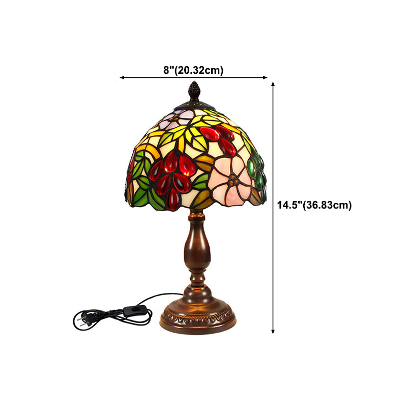 Glass Geometric Night Table Lamps Tiffany Style 1 Light Table Lamp