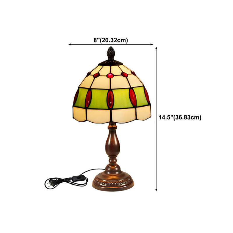 Glass Geometric Night Table Lamps Tiffany Style 1 Light Table Lamp