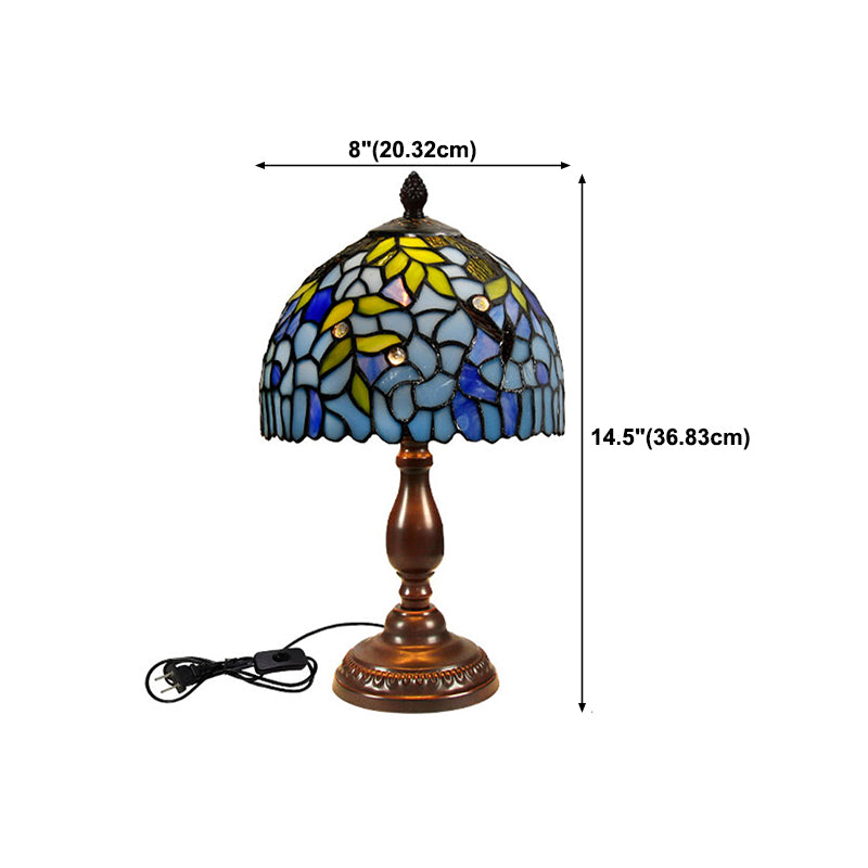 Glass Geometric Night Table Lamps Tiffany Style 1 Light Table Lamp