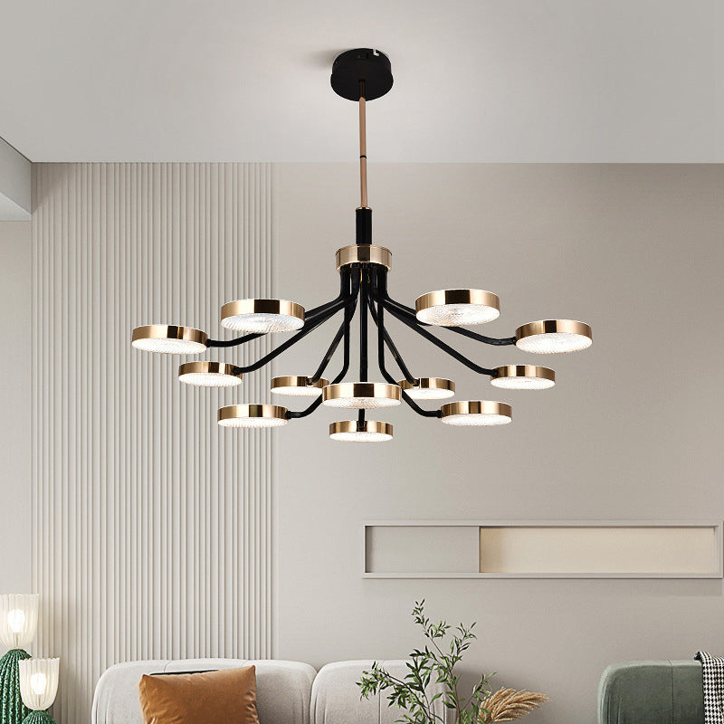 Nordic Gold Chandelier Metal Multi Light LED Chandelier Pendant for Living Room