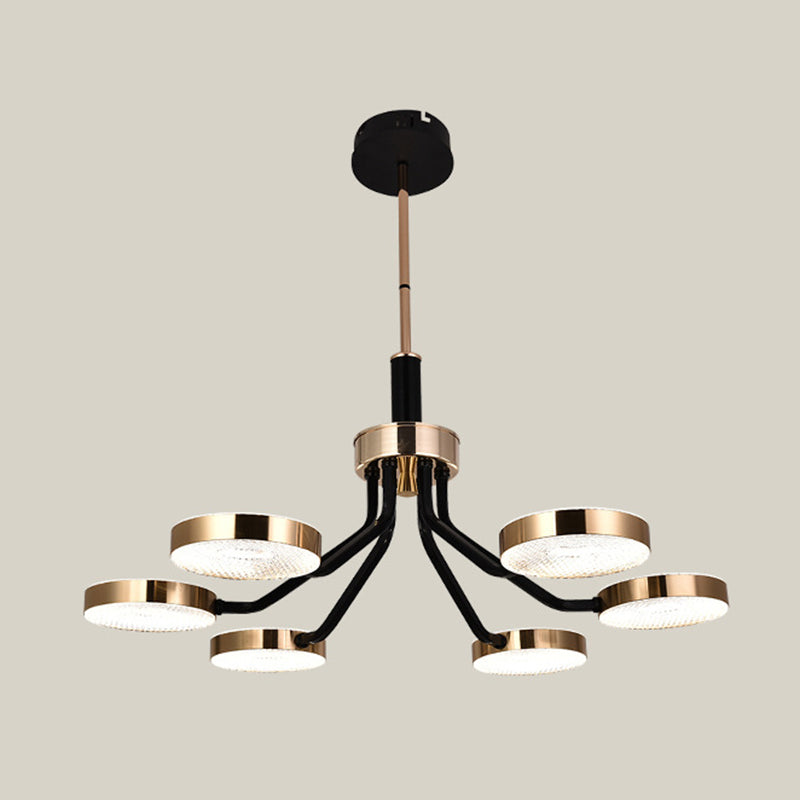 Nordic Gold Chandelier Metal Multi Light LED Chandelier Pendant for Living Room