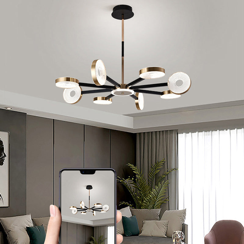 Nordic Gold Chandelier Metal Multi Light LED Chandelier Pendant for Living Room