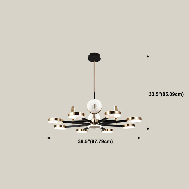 Nordic Gold Chandelier Metal Multi Light LED Chandelier Pendant for Living Room