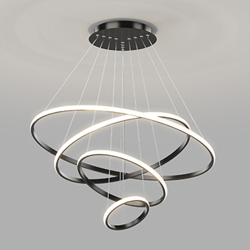 Modern Circle Chandelier Metal Layered LED Chandelier Pendant for Living Room