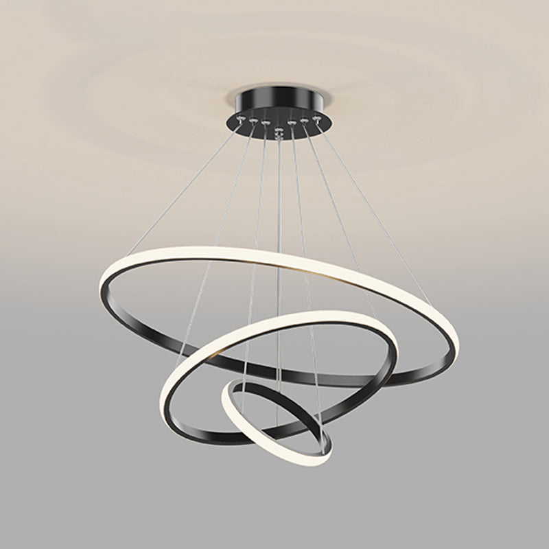 Modern Circle Chandelier Metal Layered LED Chandelier Pendant for Living Room