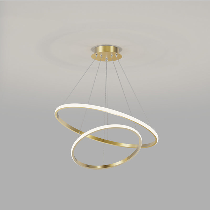 Modern Circle Chandelier Metal Layered LED Chandelier Pendant for Living Room