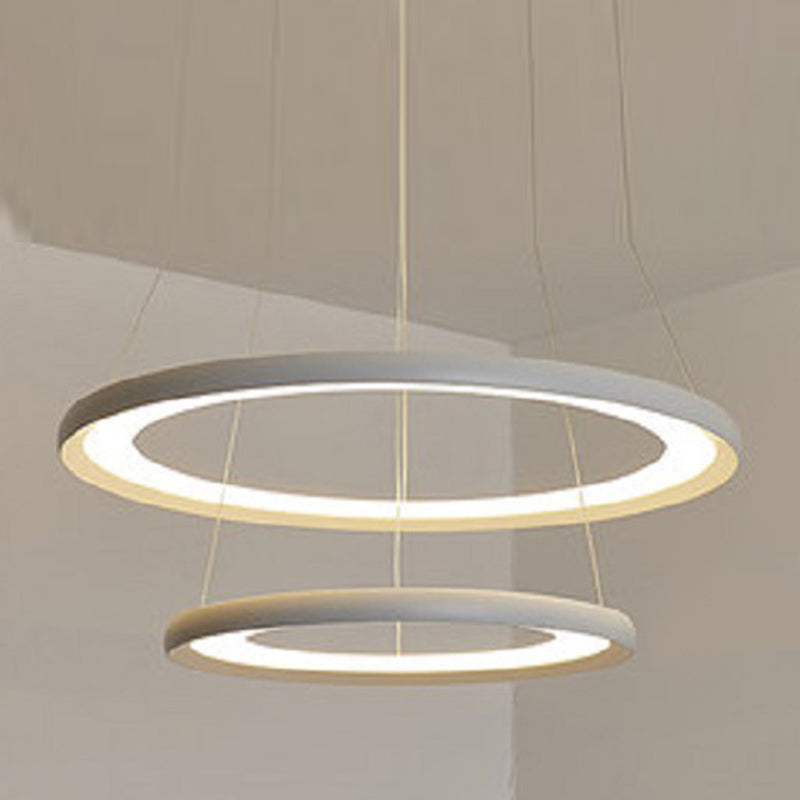 Round Hanging Light Kit Modern Style Metal Multi Lights Hanging Ceiling Lights